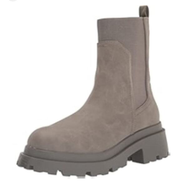 Dolce Vita Women Brody Fashion Boot Gray‎ Size 11 Pull On Chunky Calf High - Picture 1 of 6
